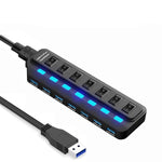 Bộ chia USB 3.0 HUB 7 cổng chuyển đổi độc lập, bộ chia