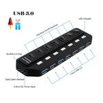 Bộ chia USB 3.0 HUB 7 cổng chuyển đổi độc lập, bộ chia