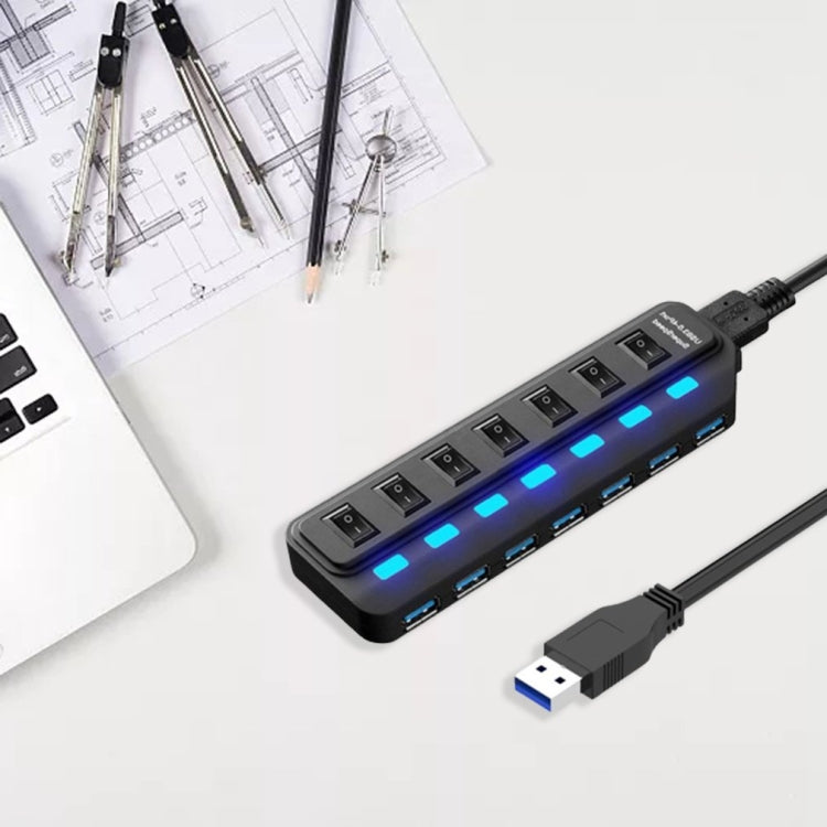 Bộ chia USB 3.0 HUB 7 cổng chuyển đổi độc lập, bộ chia