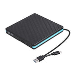 Đầu Đọc Quang Phổ Thông USB Type-C 3.0 Ghi Đĩa DVD/CD/VCD Ngoài RW SVCD, Đầu Đọc Quang Phổ Thông