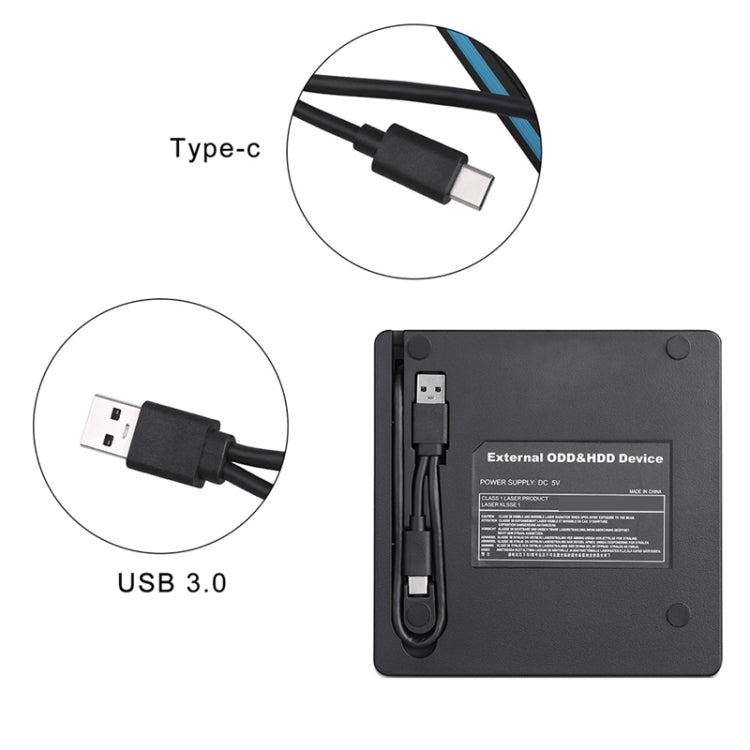 Đầu Đọc Quang Phổ Thông USB Type-C 3.0 Ghi Đĩa DVD/CD/VCD Ngoài RW SVCD, Đầu Đọc Quang Phổ Thông