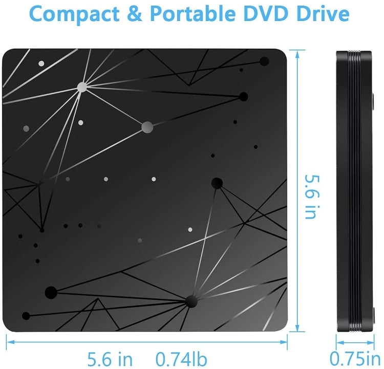Đầu đọc DVD RW USB 3.0 di động ngoài có ổ quang
