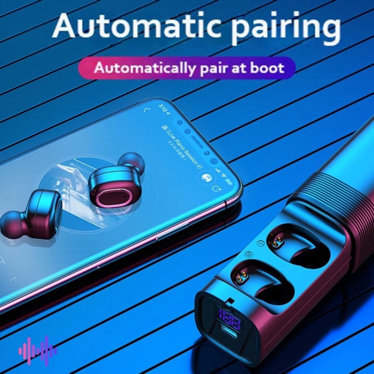 Tai nghe Bluetooth T&G TG909 TWS mini trong tai, stereo kênh đôi, màn hình LED