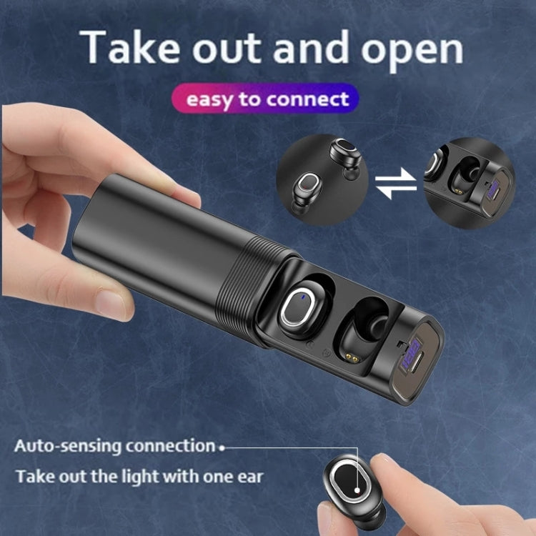Tai nghe Bluetooth T&G TG909 TWS mini trong tai, stereo kênh đôi, màn hình LED