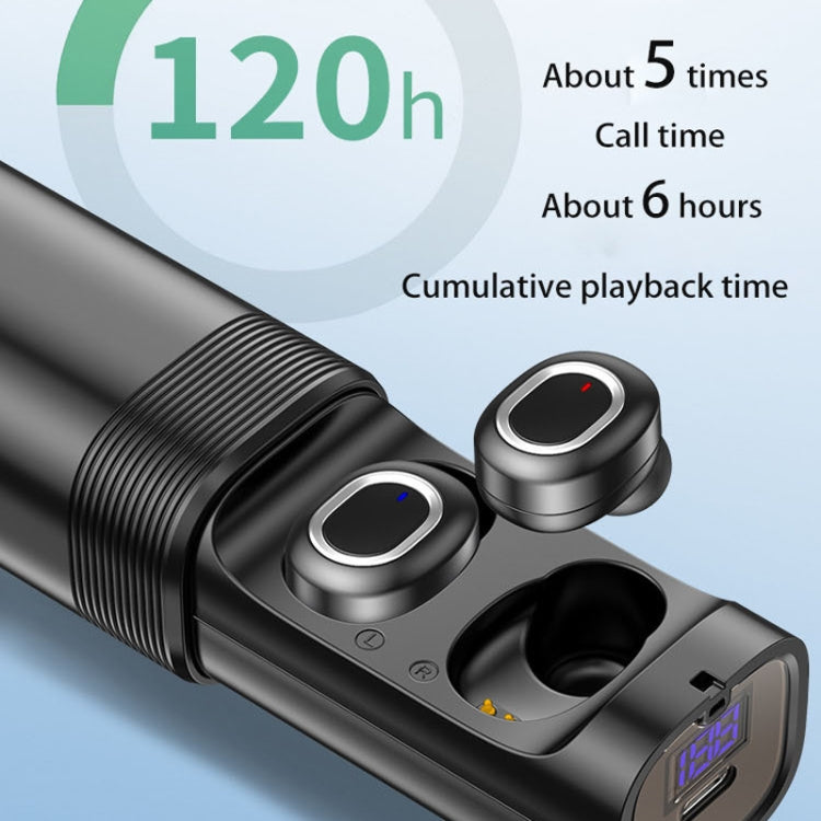 Tai nghe Bluetooth T&G TG909 TWS mini trong tai, stereo kênh đôi, màn hình LED