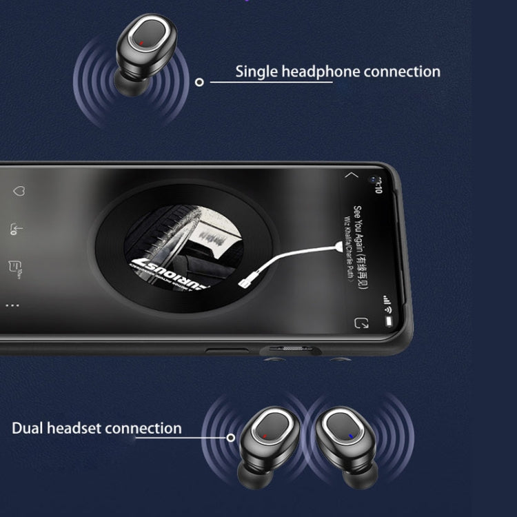 Tai nghe Bluetooth T&G TG909 TWS mini trong tai, stereo kênh đôi, màn hình LED