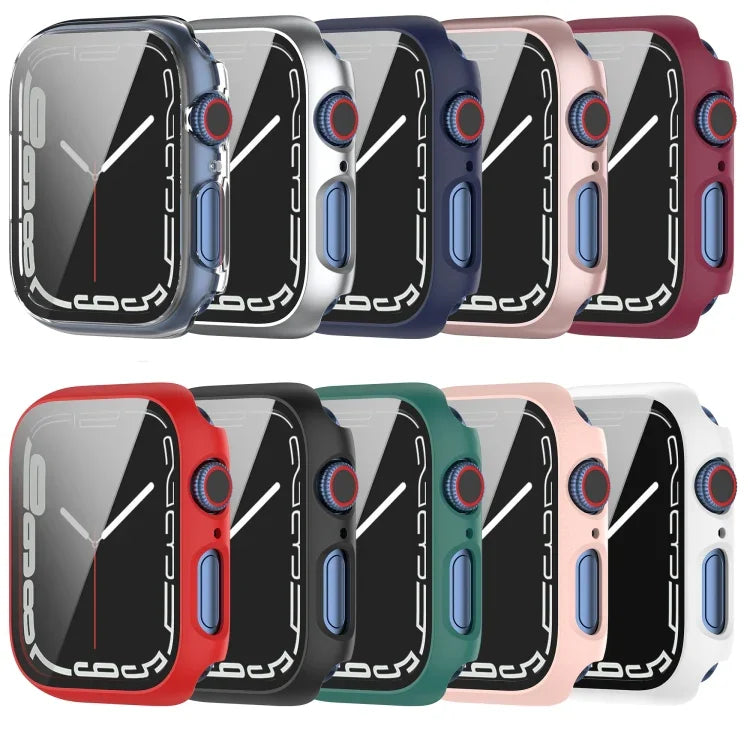Ốp bảo vệ chống sốc PC kèm kính cường lực, Dành cho Apple Watch Series 9 / 8 / 7 45mm, Dành cho Apple Watch Series 9 / 8 / 7 41mm