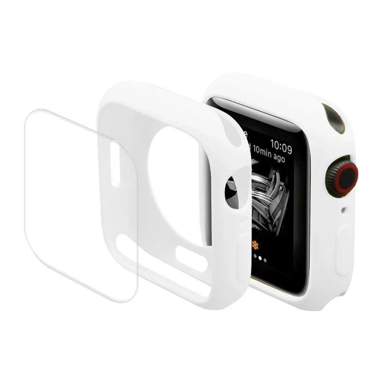 ENKAY Hat-Prince Ốp TPU Bảo Vệ + Màng Bảo Vệ Màn Hình PET Bao Phủ Toàn Bộ Cho Apple Watch Series 7 45mm