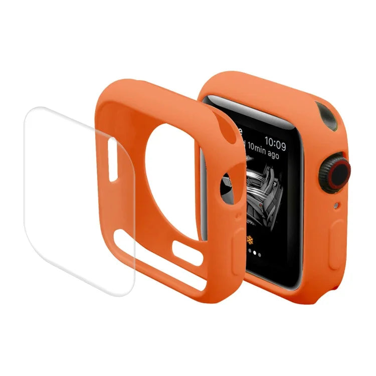 ENKAY Hat-Prince Ốp TPU Bảo Vệ + Màng Bảo Vệ Màn Hình PET Bao Phủ Toàn Bộ Cho Apple Watch Series 7 45mm