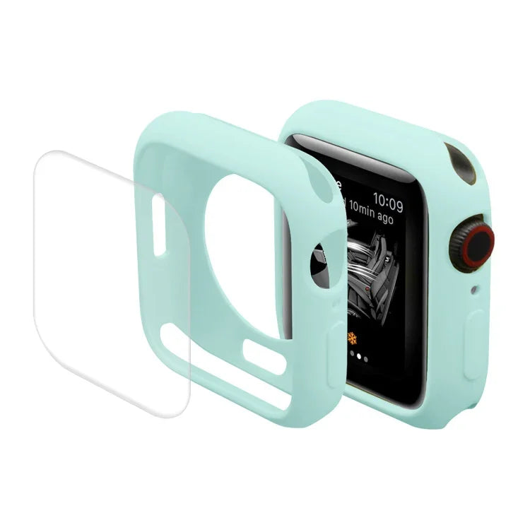 ENKAY Hat-Prince Ốp TPU Bảo Vệ + Màng Bảo Vệ Màn Hình PET Bao Phủ Toàn Bộ Cho Apple Watch Series 7 45mm