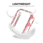 Ốp lưng đồng hồ PC mạ điện kim cương ENKAY Hat-Prince + Miếng dán màn hình PET cong bảo vệ toàn diện cho Apple Watch Series 7 45mm