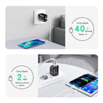 Bộ sạc nhanh PD25W USB-C / Type-C + QC3.0 USB hai cổng, phích cắm US, phích cắm US