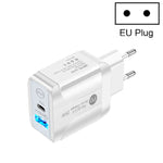 Bộ sạc nhanh PD25W USB-C / Type-C + QC3.0 USB hai cổng, phích cắm EU, phích cắm EU