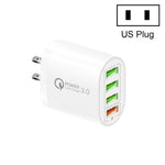 QC-04 QC3.0 + 3 x USB 2.0 Multi-ports Charger for Mobile Phone Tablet, US Plug, US Plug