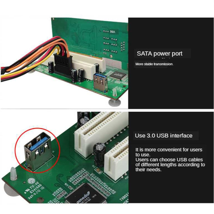 Card mở rộng PCIe sang hai khe PCI, card mở rộng USB 3.0