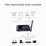 T38 2 trong 1 bộ thu và phát Bluetooth 5.1 bộ chuyển đổi âm thanh kỹ thuật số quang học