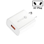 Bộ sạc nhanh CA-25 QC3.0 USB 3A cho điện thoại di động, phích cắm AU, phích cắm AU