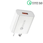 Bộ sạc nhanh CA-25 QC3.0 USB 3A cho điện thoại di động, phích cắm AU, phích cắm AU