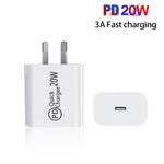 AU-20W Bộ sạc du lịch PD USB-C / Type-C cho điện thoại di động, phích cắm AU, phích cắm AU