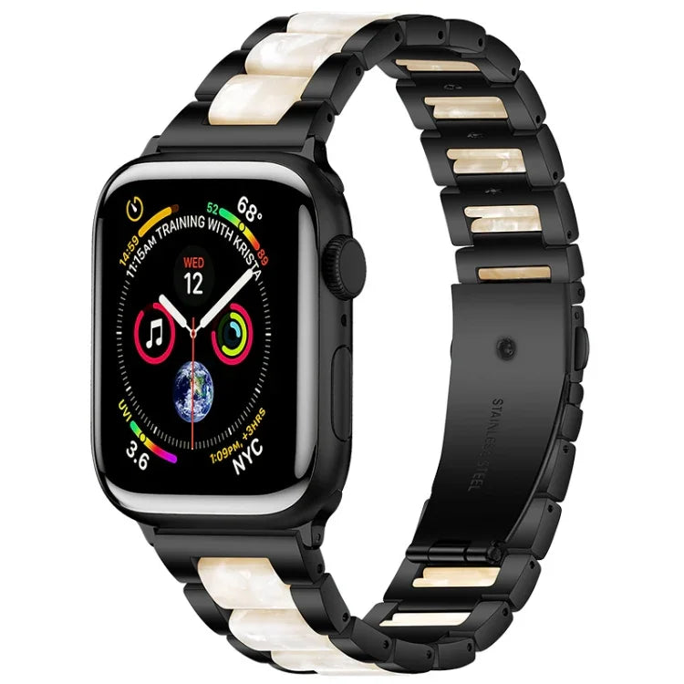 Dây đồng hồ kim loại + nhựa cho Apple Watch Series, 7 41mm / 6&SE&5&4 40mm / 3&2&1 38mm, 7 45mm / 6&SE&5&4 44mm / 3&2&1 42mm
