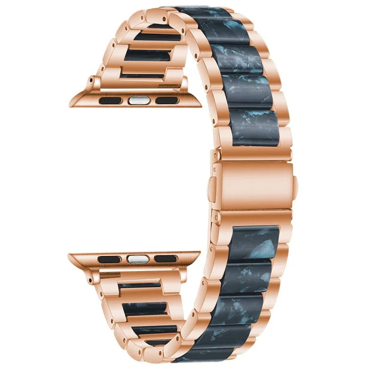 Dây đồng hồ kim loại + nhựa cho Apple Watch Series, 7 41mm / 6&SE&5&4 40mm / 3&2&1 38mm, 7 45mm / 6&SE&5&4 44mm / 3&2&1 42mm