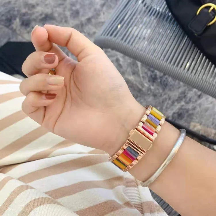 Dây đồng hồ kim loại + nhựa cho Apple Watch Series, 7 41mm / 6&SE&5&4 40mm / 3&2&1 38mm, 7 45mm / 6&SE&5&4 44mm / 3&2&1 42mm