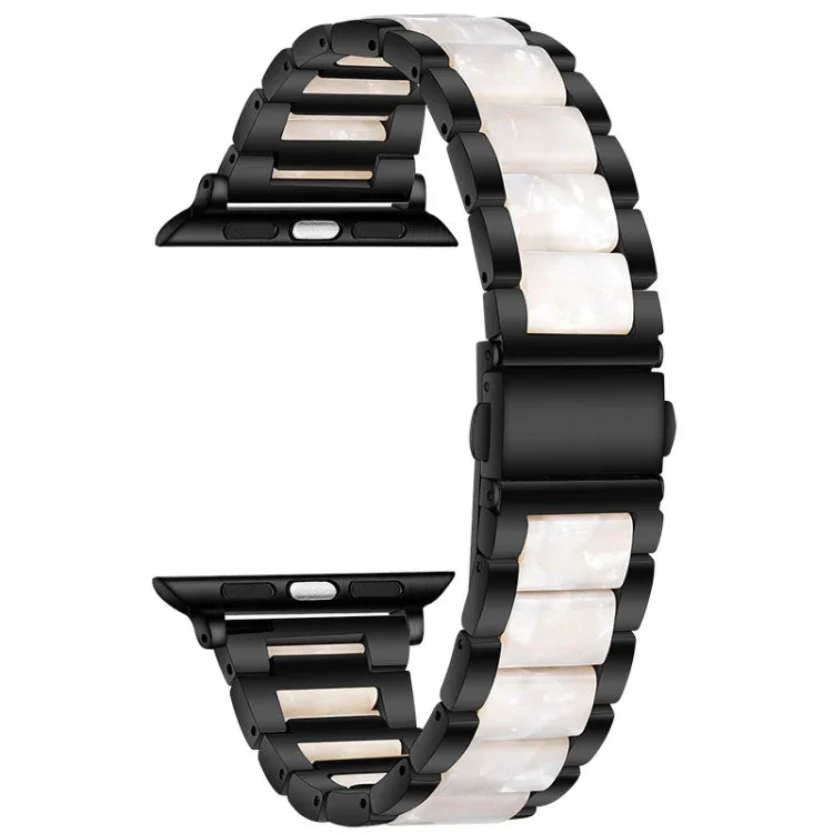 Dây đồng hồ kim loại + nhựa cho Apple Watch Series, 7 41mm / 6&SE&5&4 40mm / 3&2&1 38mm, 7 45mm / 6&SE&5&4 44mm / 3&2&1 42mm