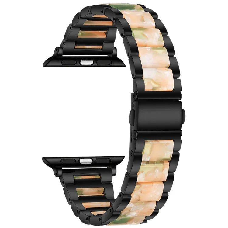 Dây đồng hồ kim loại + nhựa cho Apple Watch Series, 7 41mm / 6&SE&5&4 40mm / 3&2&1 38mm, 7 45mm / 6&SE&5&4 44mm / 3&2&1 42mm