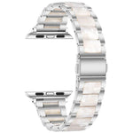 Dây đồng hồ kim loại + nhựa cho Apple Watch Series, 7 41mm / 6&SE&5&4 40mm / 3&2&1 38mm, 7 45mm / 6&SE&5&4 44mm / 3&2&1 42mm
