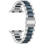 Dây đồng hồ kim loại + nhựa cho Apple Watch Series, 7 41mm / 6&SE&5&4 40mm / 3&2&1 38mm, 7 45mm / 6&SE&5&4 44mm / 3&2&1 42mm