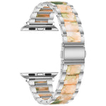 Dây đồng hồ kim loại + nhựa cho Apple Watch Series, 7 41mm / 6&SE&5&4 40mm / 3&2&1 38mm, 7 45mm / 6&SE&5&4 44mm / 3&2&1 42mm
