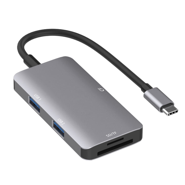 Bộ chuyển đổi HUB đọc dữ liệu 5 trong 1 với thẻ SD / TF / CF, hai cổng USB3.0, hai USB3.0 + thẻ SD / TF / CF