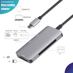 Bộ chuyển đổi HUB đọc dữ liệu 5 trong 1 với thẻ SD / TF / CF, hai cổng USB3.0, hai USB3.0 + thẻ SD / TF / CF
