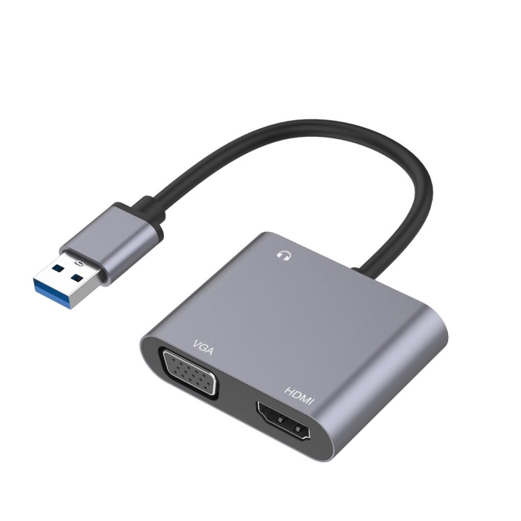 Bộ chuyển đổi HUB USB 3 trong 1 sang HDMI / VGA / âm thanh
