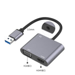 Bộ chuyển đổi HUB USB 3 trong 1 sang HDMI / VGA / âm thanh