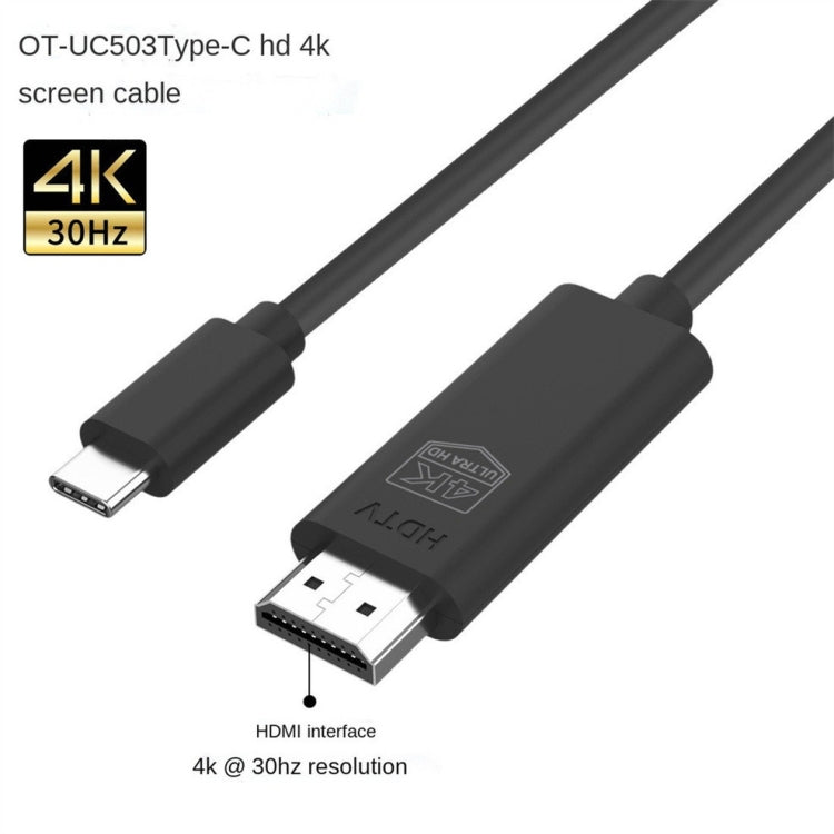 Cáp màn hình OT-UC503 USB Type C đực sang HDMI đực 4K
