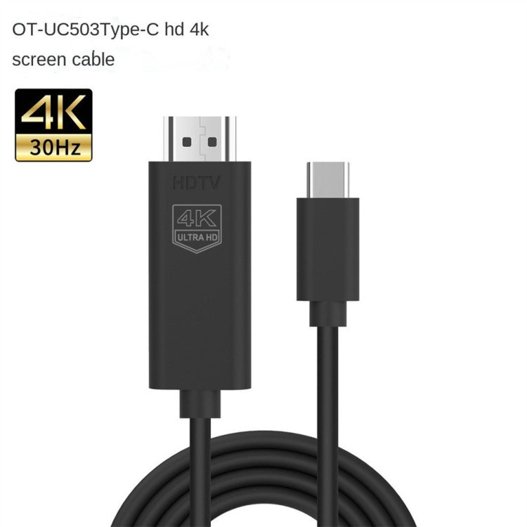 Cáp màn hình OT-UC503 USB Type C đực sang HDMI đực 4K
