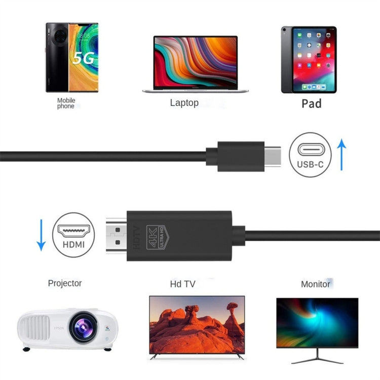 Cáp màn hình OT-UC503 USB Type C đực sang HDMI đực 4K