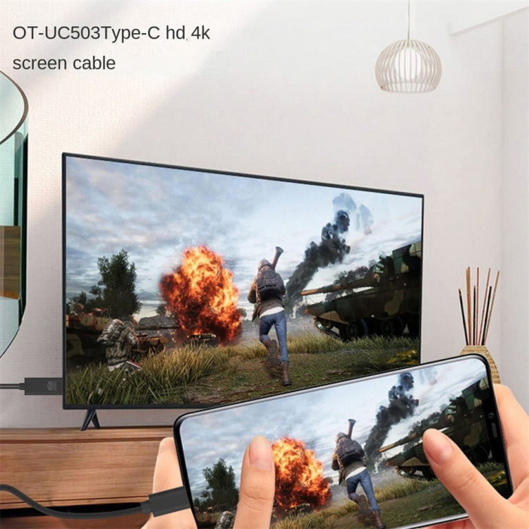 Cáp màn hình OT-UC503 USB Type C đực sang HDMI đực 4K