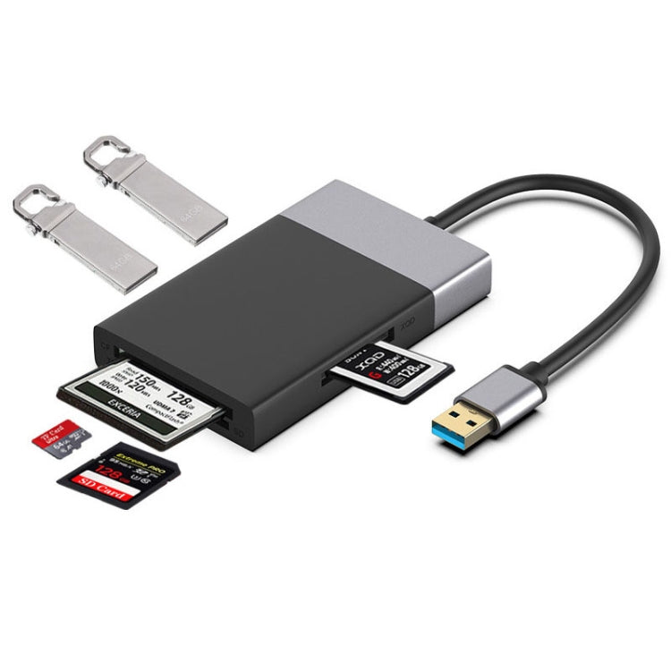 Bộ chuyển đổi HUB USB 3.0 6 trong 1 sang USB3.0 x 2 + thẻ CF + thẻ TF + thẻ SD + thẻ XQD