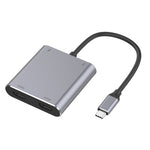 Bộ chuyển đổi HUB Type-C 4 trong 1 sang hai HDMI + USB + Type-C