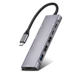 Bộ chuyển đổi HUB USB Type-C 9 trong 1 sang HDMI + USB3.0 x 3 + Type-C + PD + SD/TF + âm thanh, HDMI + USB3.0 x 3 + Type-C + PD + SD/TF + âm thanh sang Type-C
