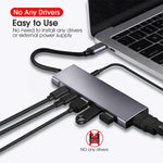Bộ chuyển đổi HUB USB Type-C 9 trong 1 sang HDMI + USB3.0 x 3 + Type-C + PD + SD/TF + âm thanh, HDMI + USB3.0 x 3 + Type-C + PD + SD/TF + âm thanh sang Type-C