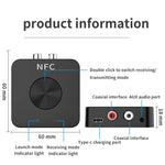 Bộ thu và phát Bluetooth 5.0 NFC BT-21 bộ chuyển đổi âm thanh RCA 3.5mm AUX, BT-21