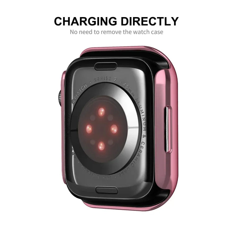 Ốp lưng 2 trong 1 khung PC + kính cường lực 9H ENKAY Hat-Prince, Dành cho Apple Watch Series 8 / 7 41mm, Dành cho Apple Watch Series 8 / 7 45mm