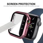 Ốp lưng 2 trong 1 khung PC + kính cường lực 9H ENKAY Hat-Prince, Dành cho Apple Watch Series 8 / 7 41mm, Dành cho Apple Watch Series 8 / 7 45mm