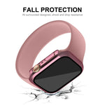 Ốp lưng 2 trong 1 khung PC + kính cường lực 9H ENKAY Hat-Prince, Dành cho Apple Watch Series 8 / 7 41mm, Dành cho Apple Watch Series 8 / 7 45mm