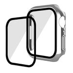Ốp lưng 2 trong 1 khung PC + kính cường lực 9H ENKAY Hat-Prince, Dành cho Apple Watch Series 8 / 7 41mm, Dành cho Apple Watch Series 8 / 7 45mm