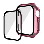 Ốp lưng 2 trong 1 khung PC + kính cường lực 9H ENKAY Hat-Prince, Dành cho Apple Watch Series 8 / 7 41mm, Dành cho Apple Watch Series 8 / 7 45mm
