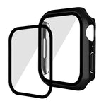 Ốp lưng 2 trong 1 khung PC + kính cường lực 9H ENKAY Hat-Prince, Dành cho Apple Watch Series 8 / 7 41mm, Dành cho Apple Watch Series 8 / 7 45mm
